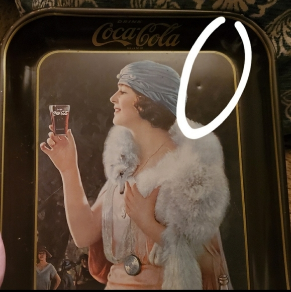 Vintage Coca Cola Metal Flapper Girl Serving Tray - Picture 7 of 12